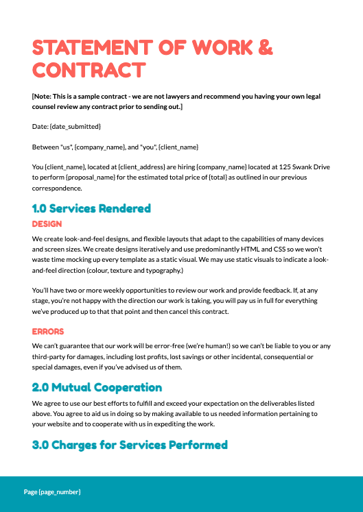 UX Design Proposal Template
